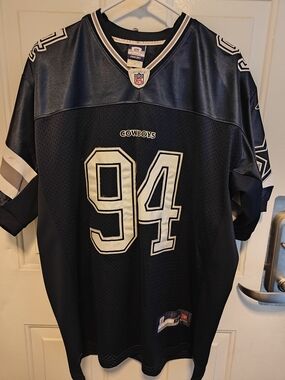 Reebok Navy and White NFL Authentic Football Jersey